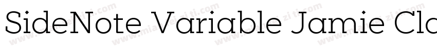 SideNote Variable Jamie Clarke Type字体转换